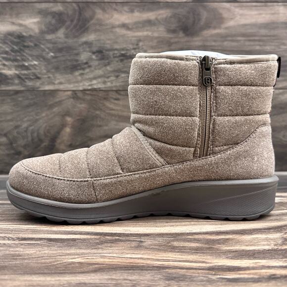 NIB Bzees Glacier 9M Zipper Comfort Lightweight Ankle Boots Booties Taupe - Picture 6 of 14